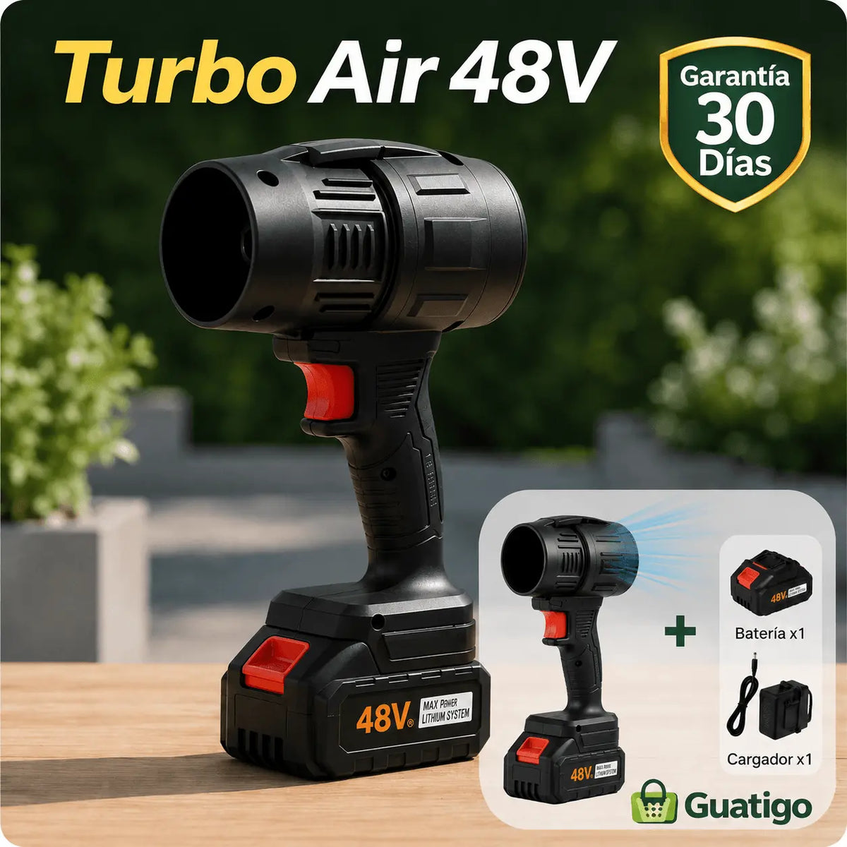 Turbo Air 48V – Soplador para Carro, Hogar y BBQ