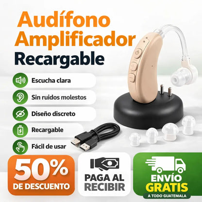 Audífono Recargable Pro - Amplificador de Sonido para Oído