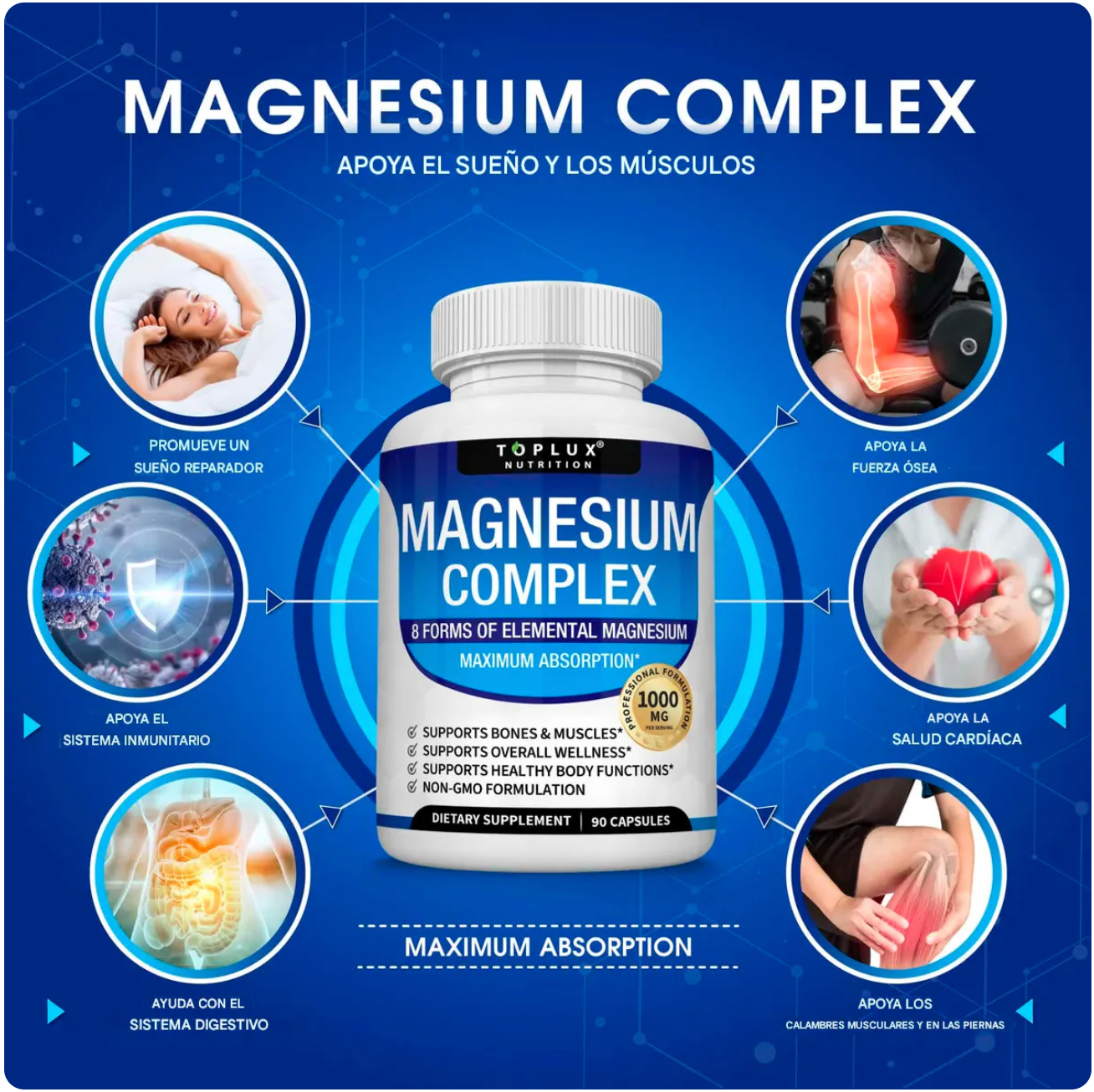 MAGNESIUM COMPLEX Top lux X 90 CAPSULAS
