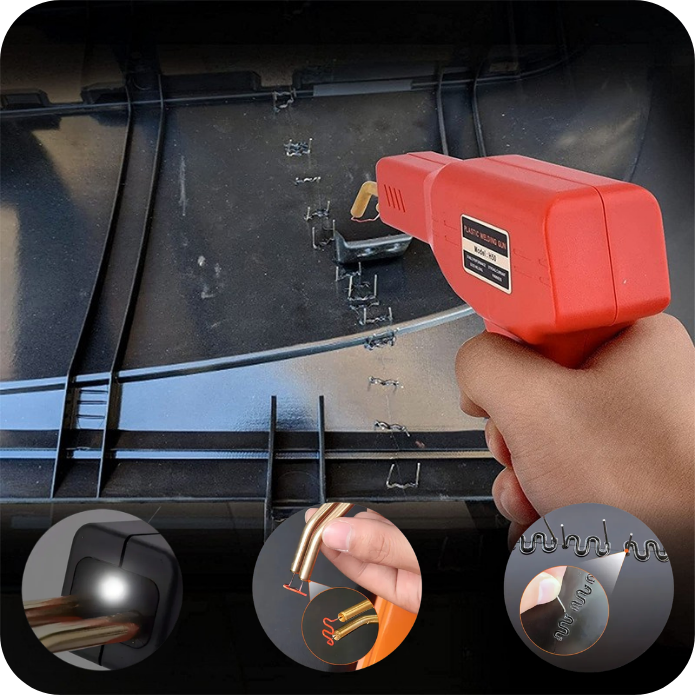 Pistola Reparadora de Plástico Profesional – Kit Completo
