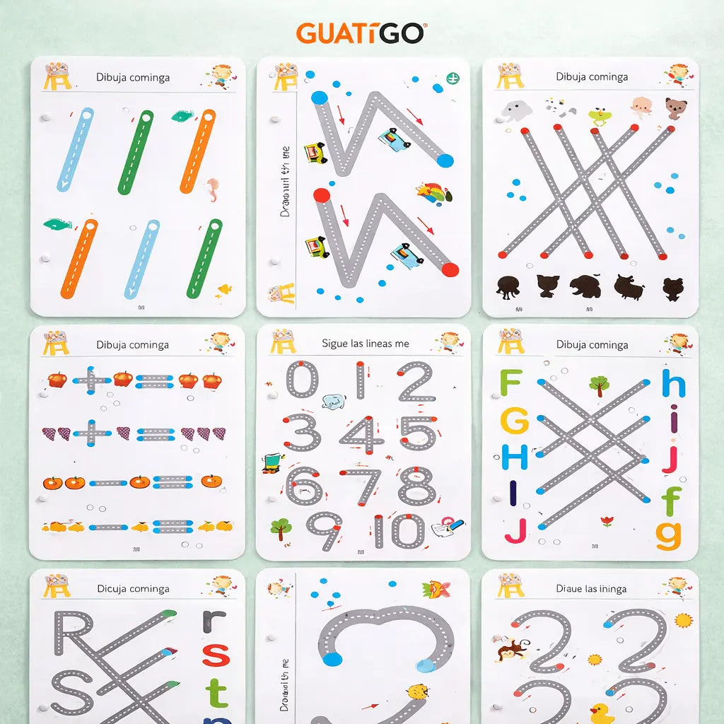 Kit Educativo Reutilizable para Niños – Aprende Números y Escritura Jugando (47 Páginas)