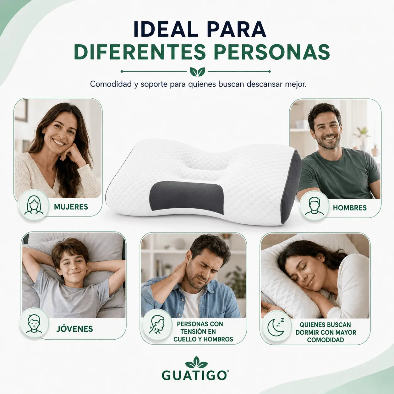 Almohada Cervical Ergonómica de Descanso