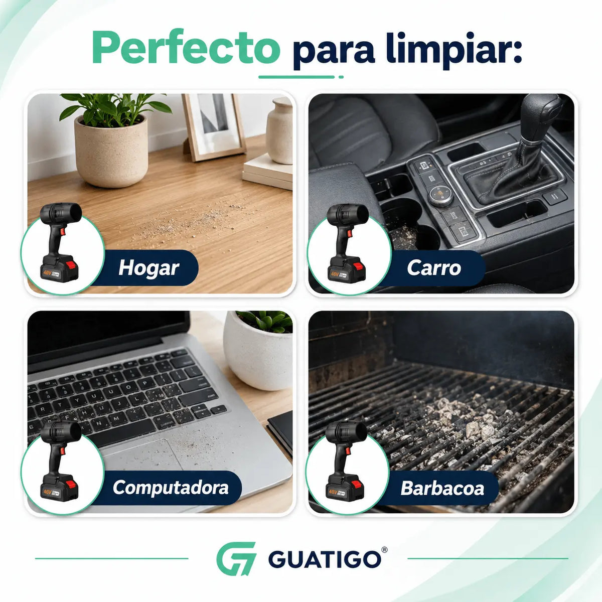 Turbo Air 48V – Soplador para Carro, Hogar y BBQ