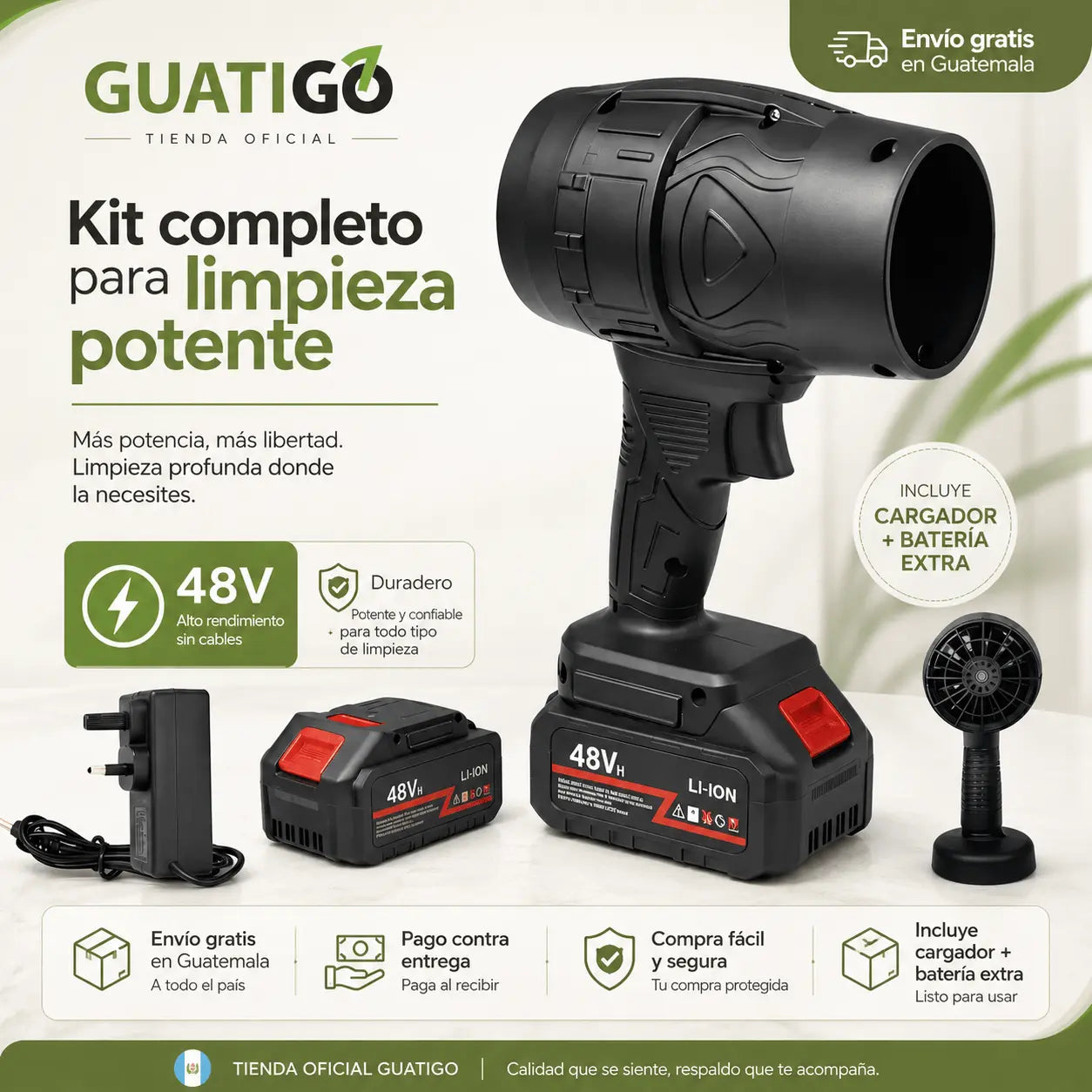 Turbo Jet 48V – Soplador Inalámbrico Profesional